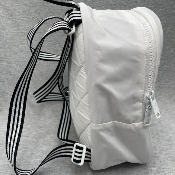 Adidas 978026 Unisex Core Polyester Mini Backpack - White Jersey/Black - Picture 3 of 8